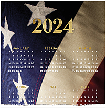 Old Glory Calendar Card C2580U-AA